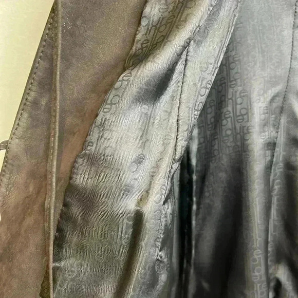 Laurél Brown Suede Coat  Blazer Embroidered Luxury - Picture 6 of 15